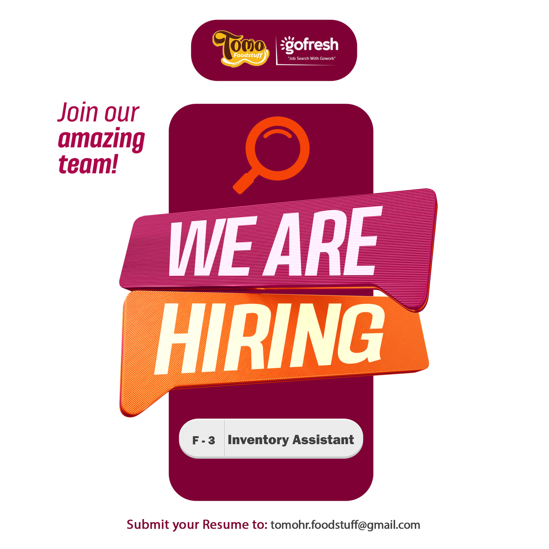 Inventory Assistant ( Female (3) Posts )