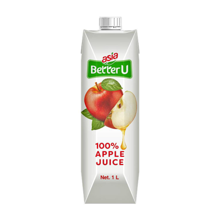 Asia Better U 100% Apple Juice 1Ltr