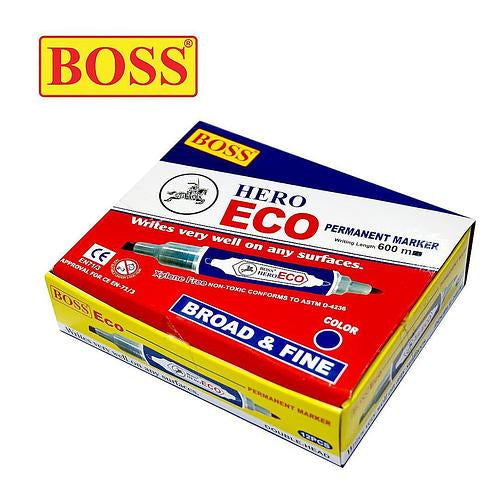 Boss ECO Permanent Marker 1C Blue (12 Pcs)