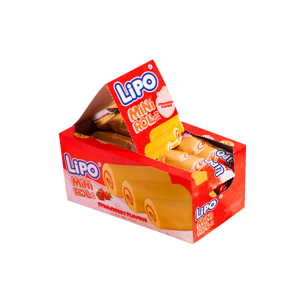 Lipo Miniroll Cake Strawberry Flavour 288g