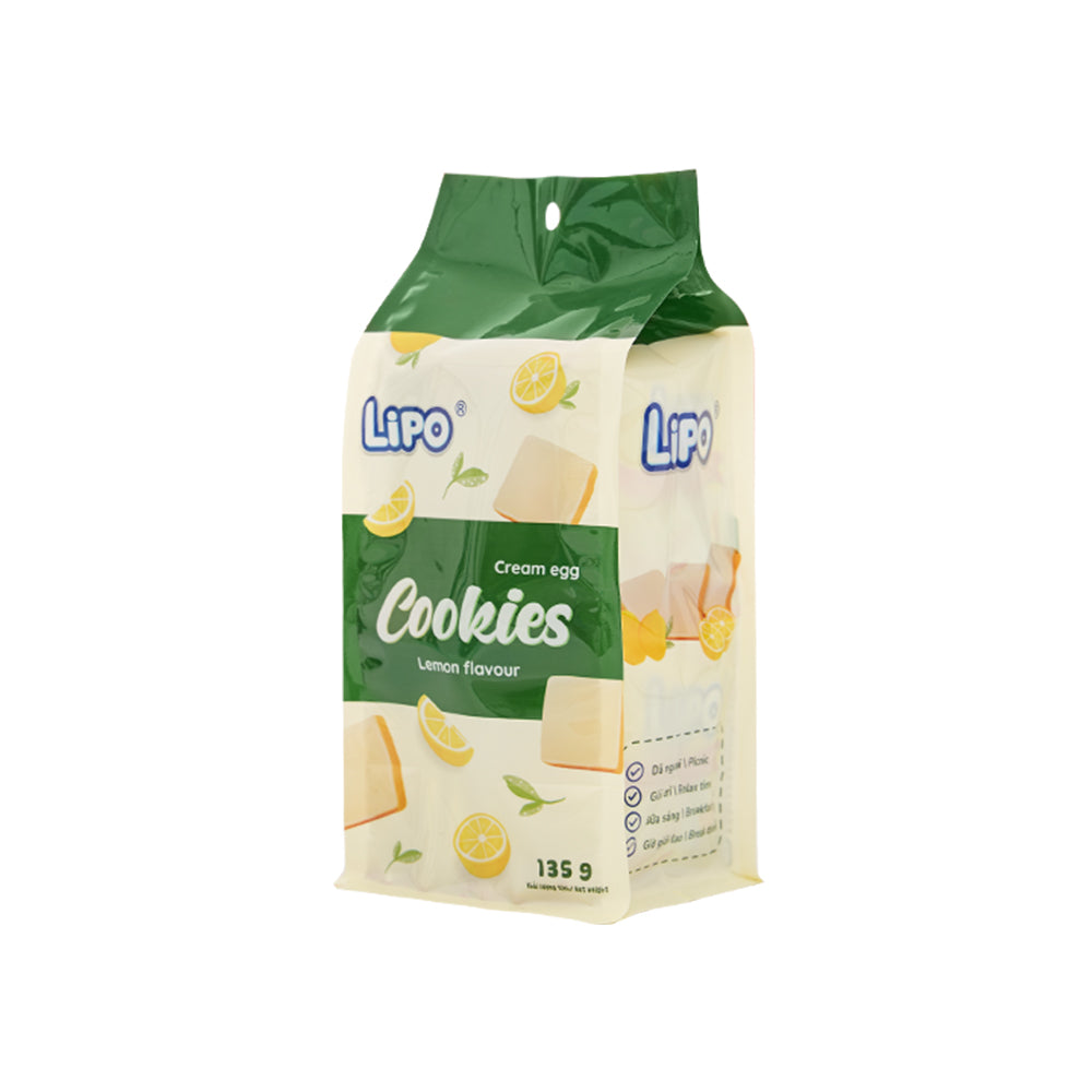 Lipo Cream Egg Cookies Lemon Flavour 135g