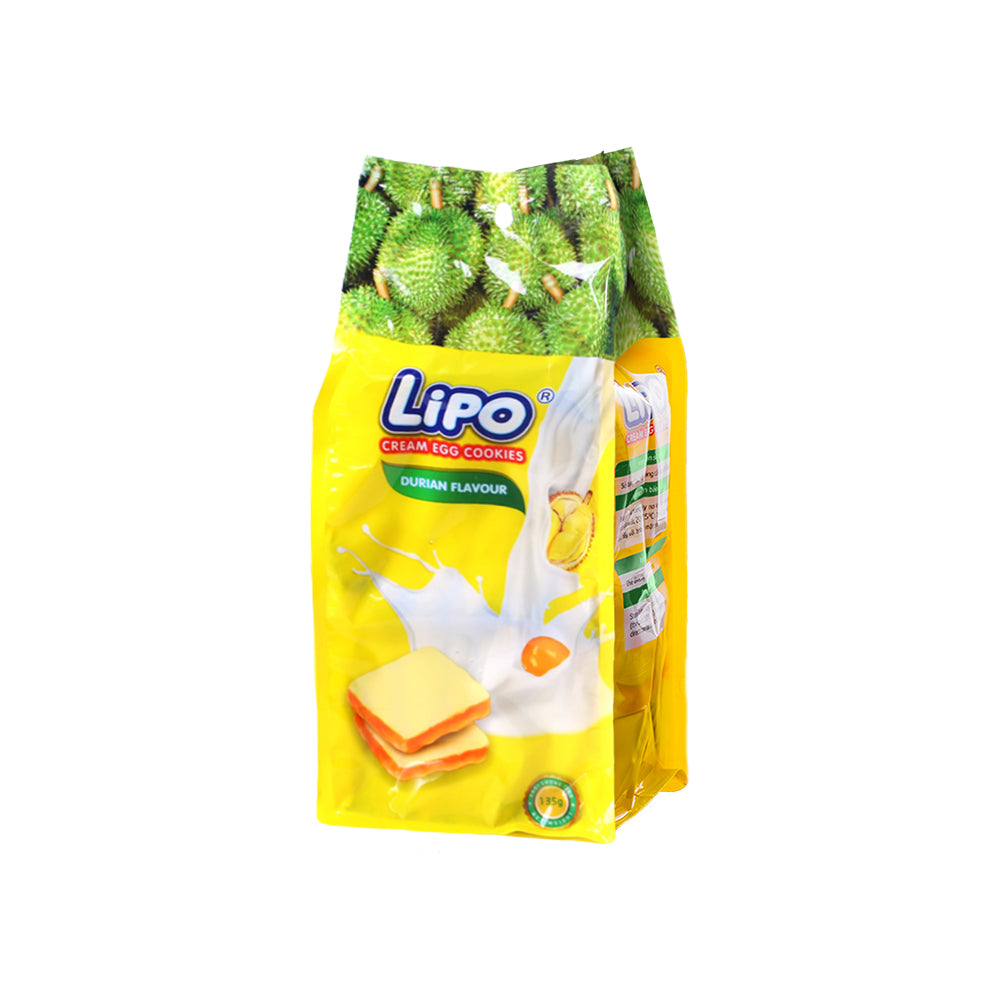Lipo Cream Egg Cookies Durian Flavour 135g