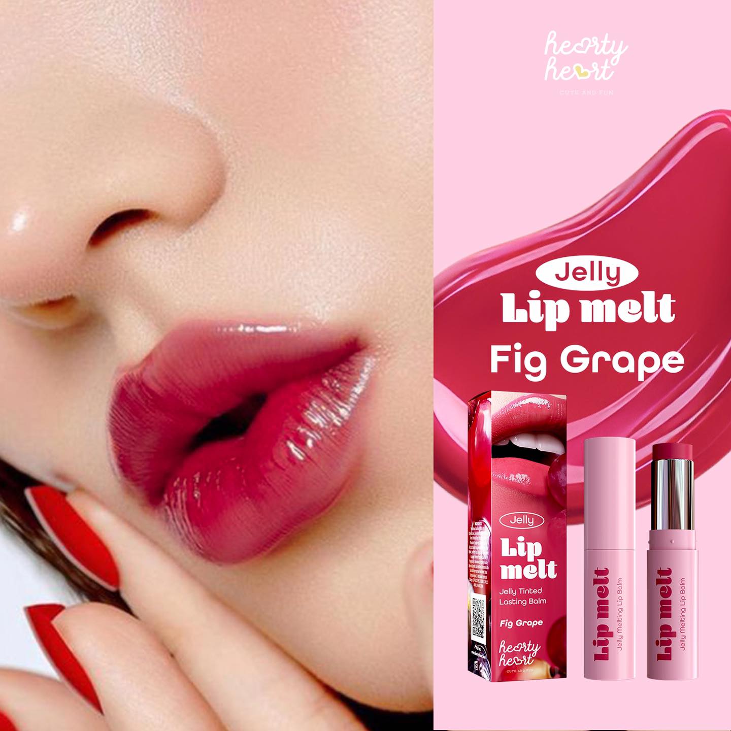 Hearty Heart Jelly Lip Melt Fig_Grape