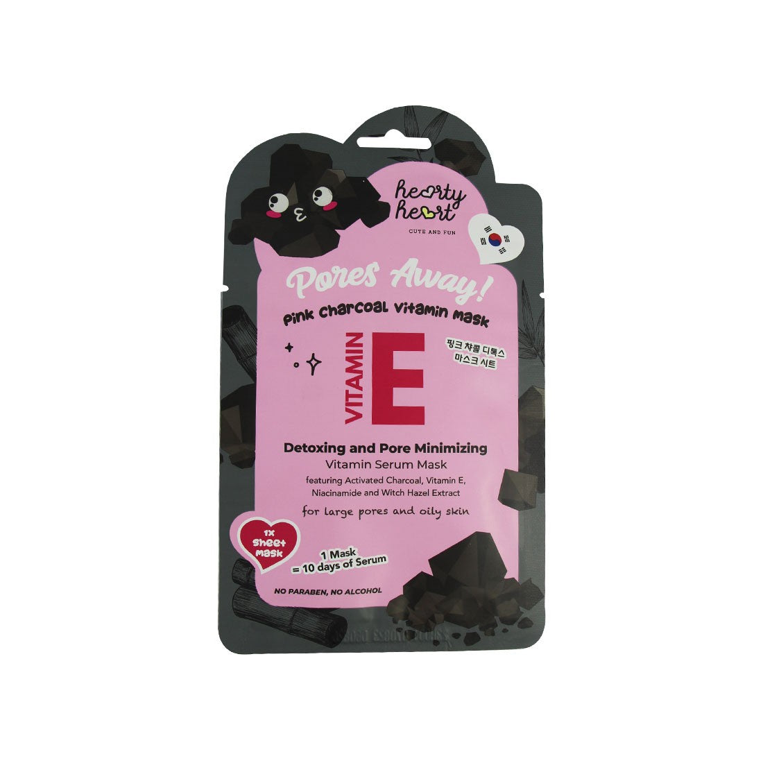 Hearty Heart Vitamin Mask Pink Charcoal 18g