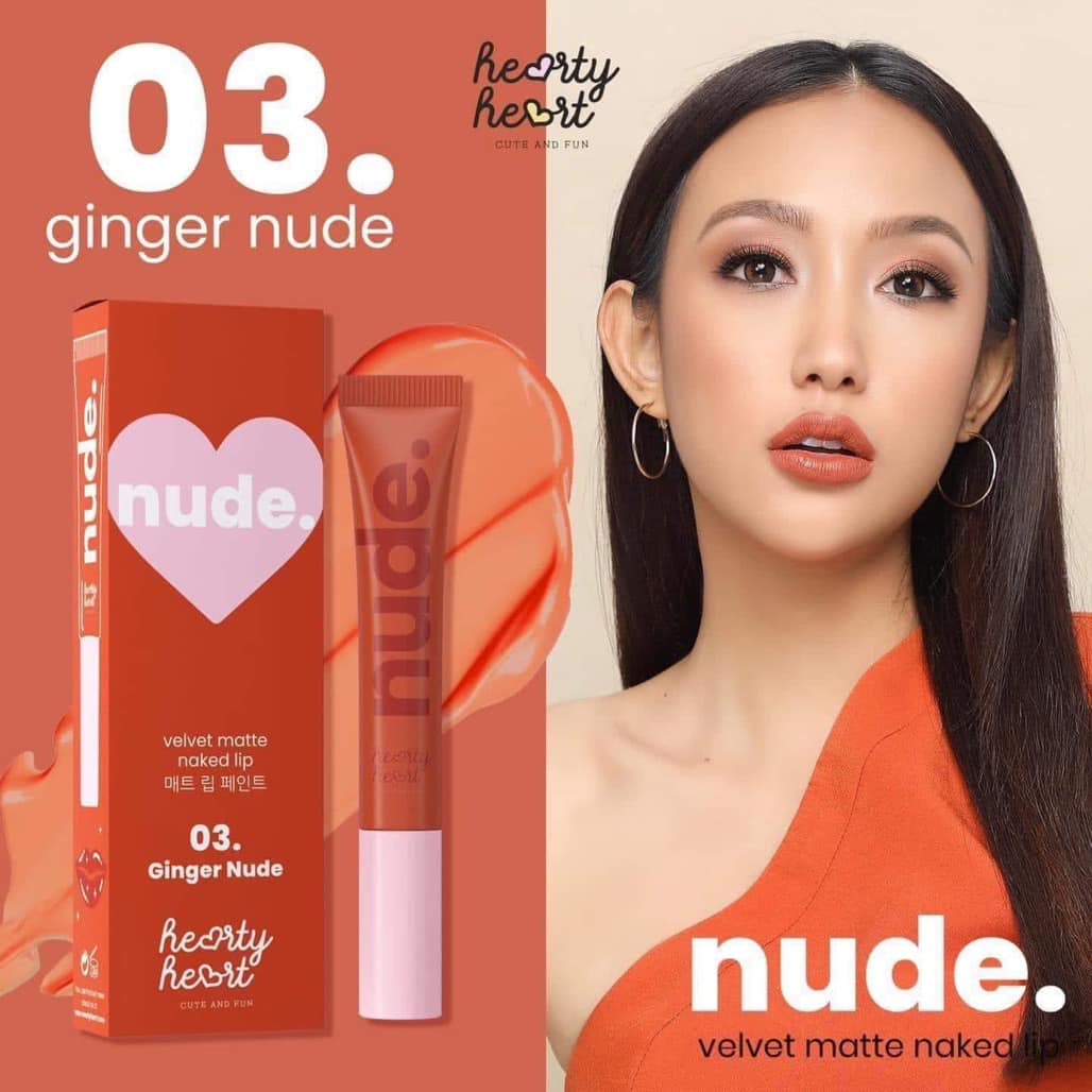 Hearty Heart Velvet Mattee Naked Lip 3ML (03 Ginger Nude)