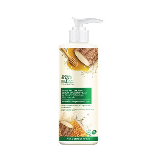 Deleaf White & Smooth Serum Shower Cream Thanaka  450ml