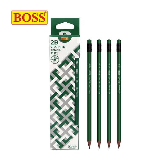 Boss 2B Metallic Graphite Pencil (12 Pcs)