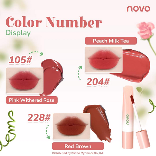 Novo Lipstick (5855)  Pink Withered Rose 105#