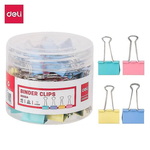 Deli Colorful Binder Clips 19mm