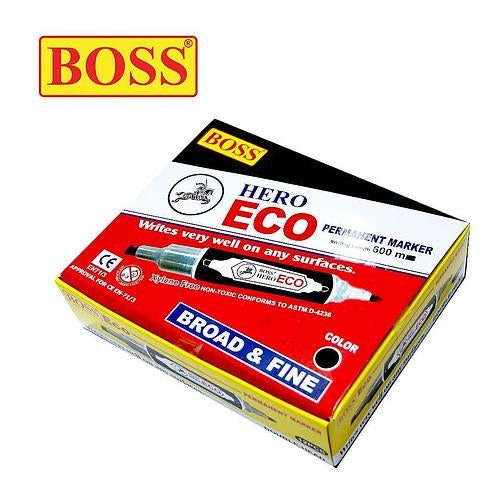 Boss ECO Permanent Marker 1C Black (12 Pcs)