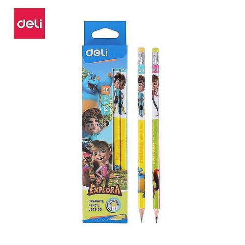 Deli 2B Graphite Pencil (Hexagonal) Cartoon