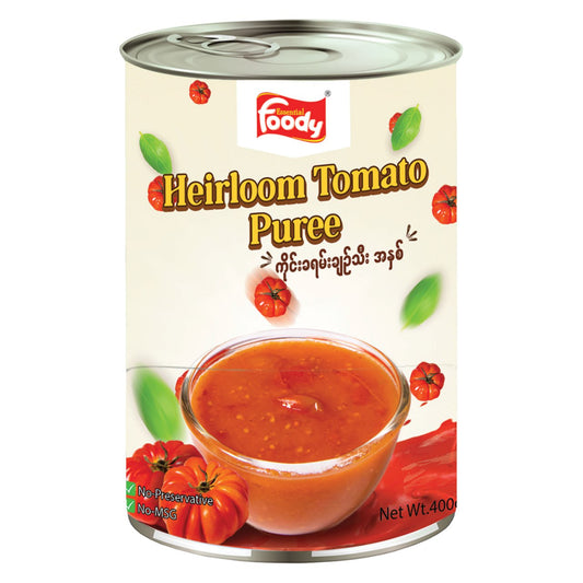 Foody Heirloom Tomato Puree(ကိုင်းခရမ်းချဥ်သီးအနှစ်) 400g