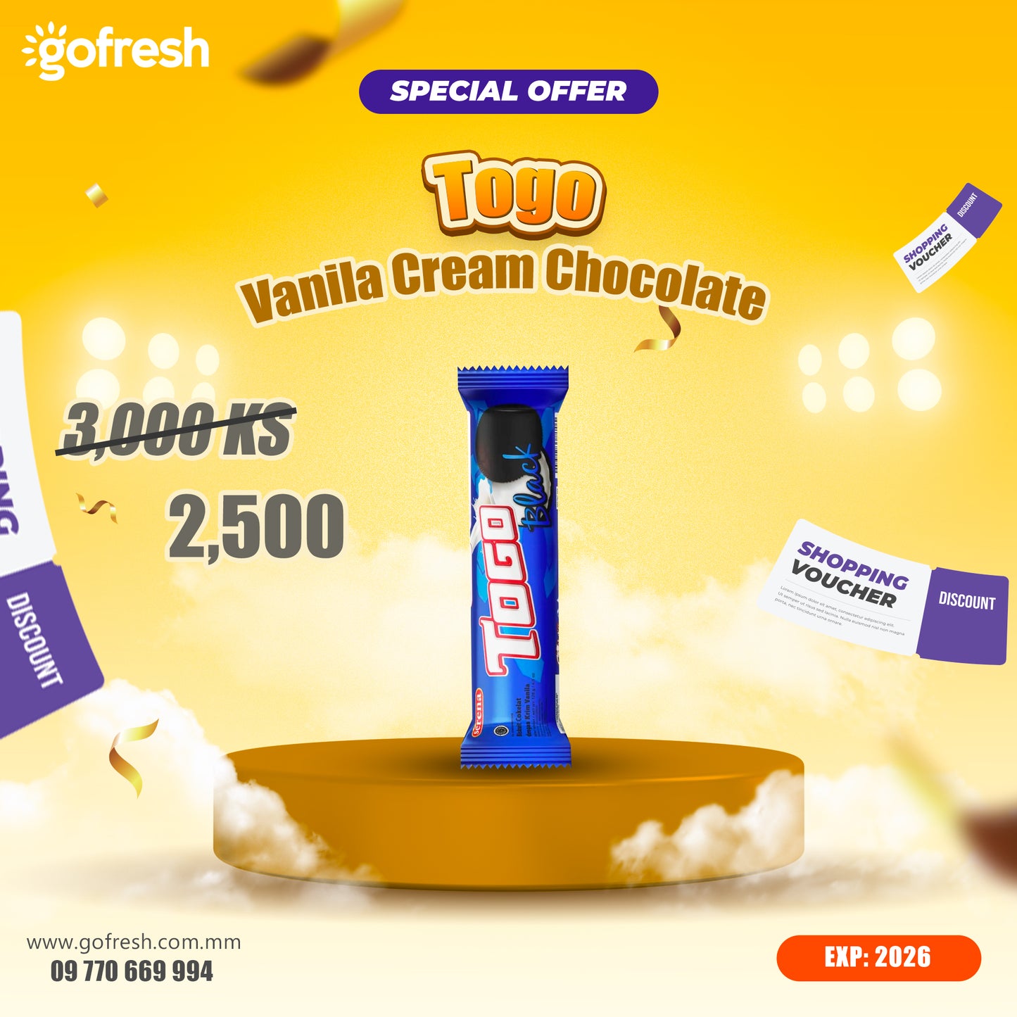 Togo Vanilla Cream Chocolate