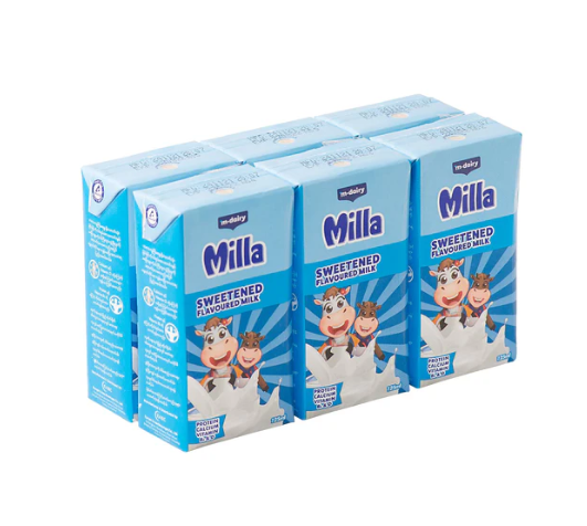 Milla Sweetened Flavored Milk 125ml 6's