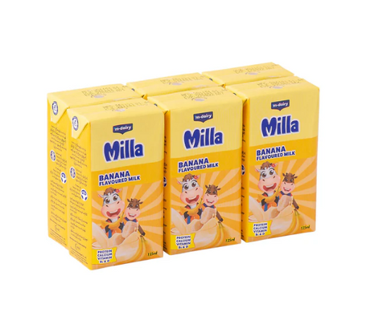 Milla Banana Flavored Milk 125ml 6's