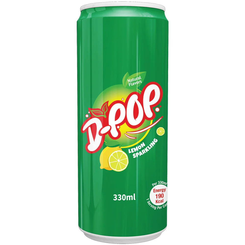 D-Pop Lemon Sparkling 330ml (Can)