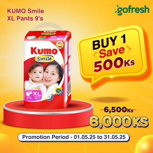 KUMO Smile XL Pants 9's  Promotion (1.5.2025) to (31.5.2025)