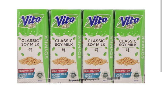 Vito Plain Soy Milk 125ml 6's