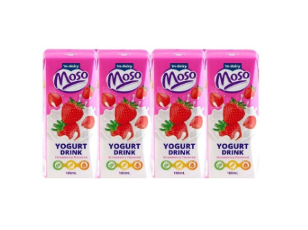 Moso Strawberry Yogurt 180ml 4's