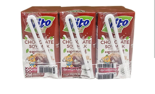 Vito Chocolate Soy Milk 180ml 4's